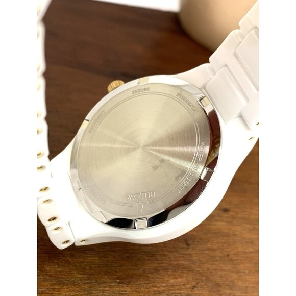 Bulova Women's Watch 98R292 Millennia Quartz Gold White Dial Ceramic Diamond - Picture 7 of 14